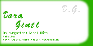 dora gintl business card